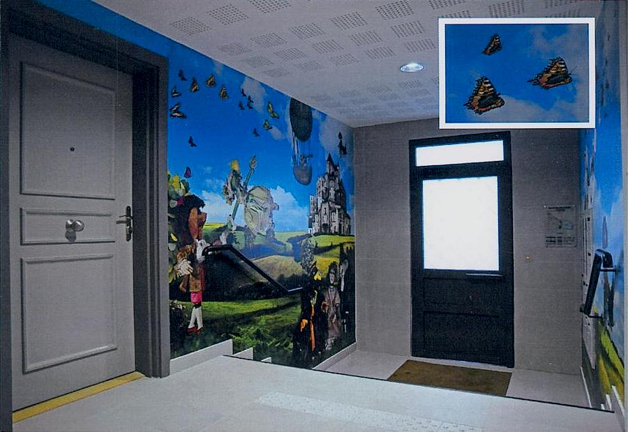 Art contemporain avec tortue