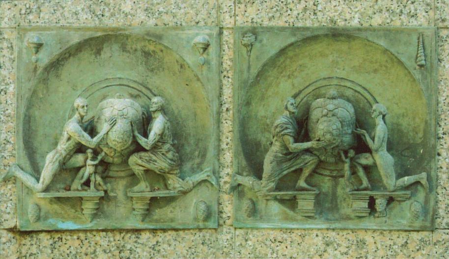 Sculptures avec tortues