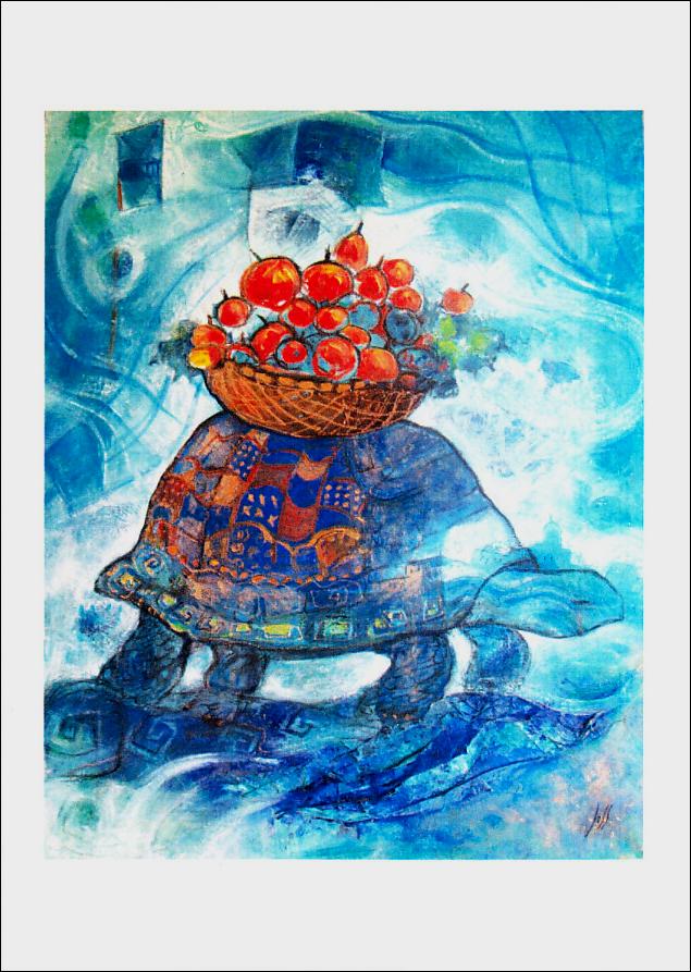 Art contemporain avec tortue