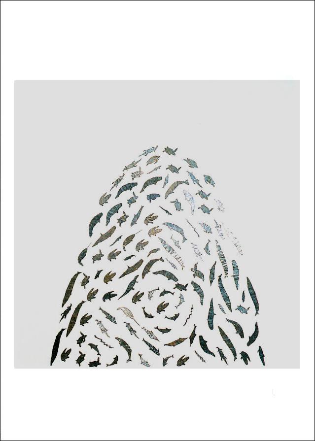 Art contemporain avec tortue